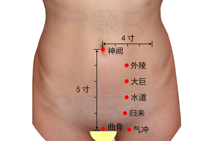 水道穴位图 艾灸取穴方法 主治病症 应用经验