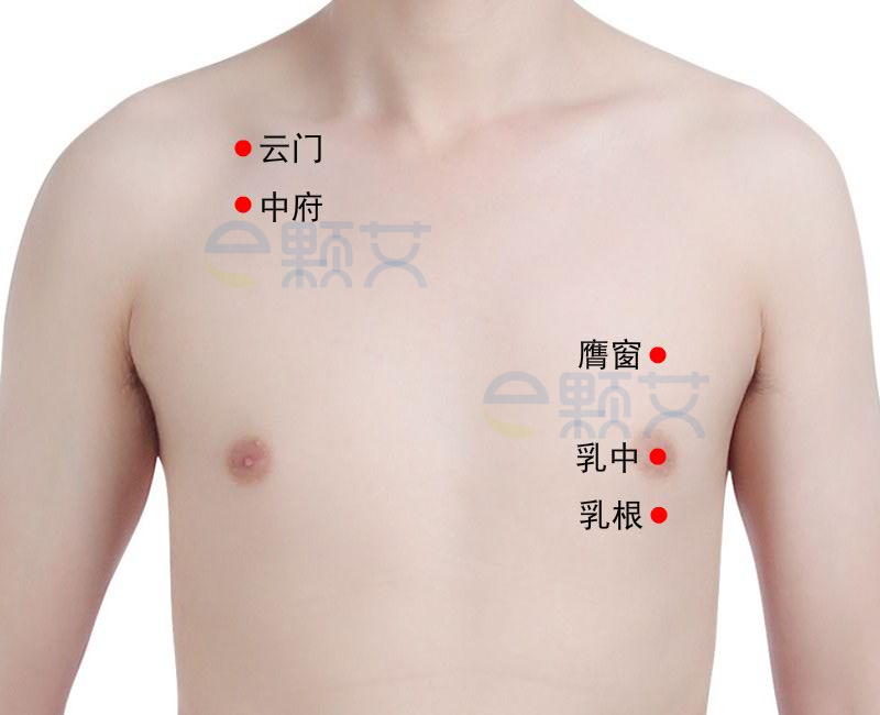 乳根穴位图 艾灸取穴方法 主治病症 应用经验