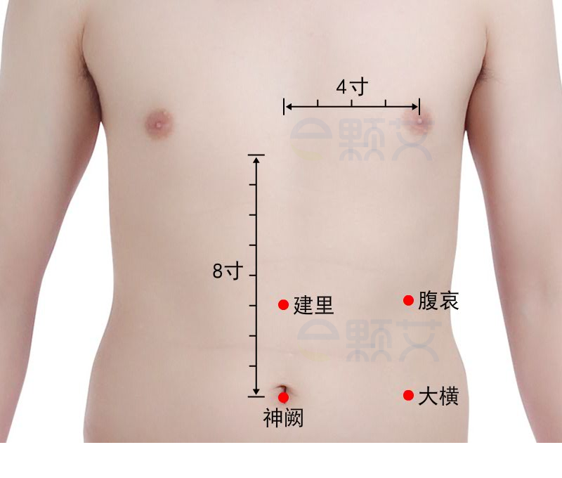 大横穴位图 艾灸取穴方法 主治病症 应用经验