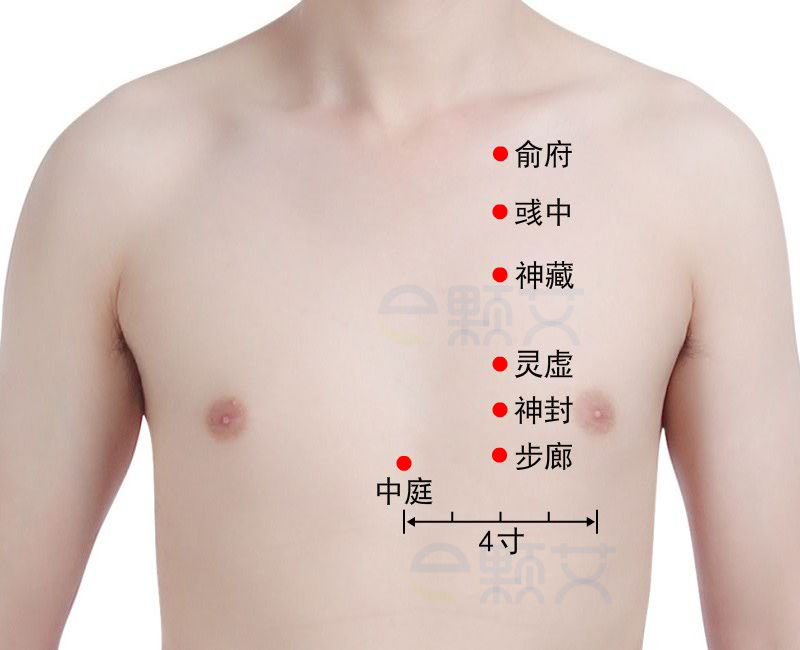 彧中穴位图 艾灸取穴方法 主治病症 应用经验